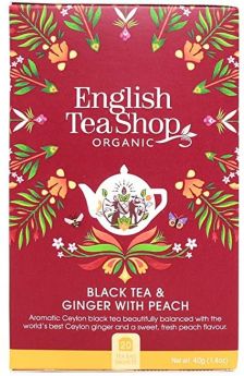** English Tea Organic & Fairtrade Black Tea & Ginger with Peach 40g (20s)