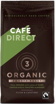 Cafédirect Fair Trade & Organic Smooth Roast & Ground Coffee (*Strength 3) 227g