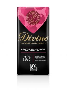 Divine FT Dark Raspberries Chocolate 90g