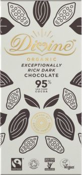 Divine FT & ORG 95% Dark Chocolate 80g-Case of 10