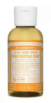 **Dr Bronner Citrus Orange Pure-Castile Liquid Soap 60ml