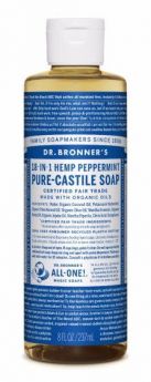 Dr Bronner Peppermint Pure-Castile Liquid Soap 237ml
