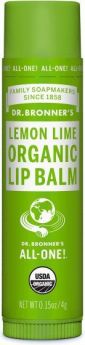 Dr Bronner Lemon Lime Organic Lip Balm 4g