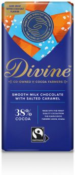 Divine 38% Milk Chocolate with Salted Caramel 90g