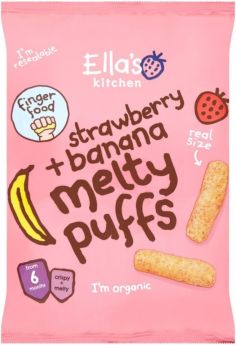 Ella's Kitchen Strawberry and Bananas Melty Puffs 20g