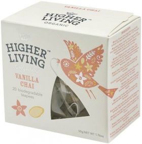 Higher Living ORG Vanilla Chai Teapees 50g (20's)