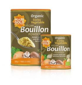 Marigold ORG Less Salt Bouillon Grey Vegan GF 140g