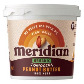 Meridian Organic Smooth Peanut Butter 100% 1kg-Case of 6