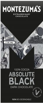 Montezuma Absolute Black 100% Cocoa 90g-Case of 12