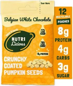 Nutri White Chocolate Coated Pumpkin Seeds 30g