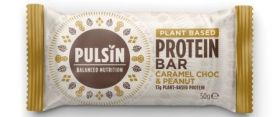 Pulsin caramel choc & peanut protein bar 50g