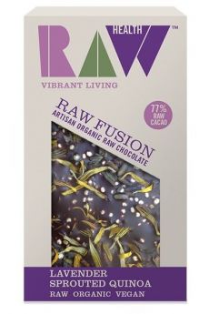 Raw Health Org Lavender Sprouted Quinoa Fusion Chocolate 30g 