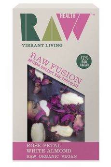 Raw Health Org Rose Petal & White Almond Fusion Chocolate 30g 