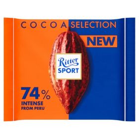 Ritter Sport 74% Cocoa Intense from Peru 100g-Case of 12